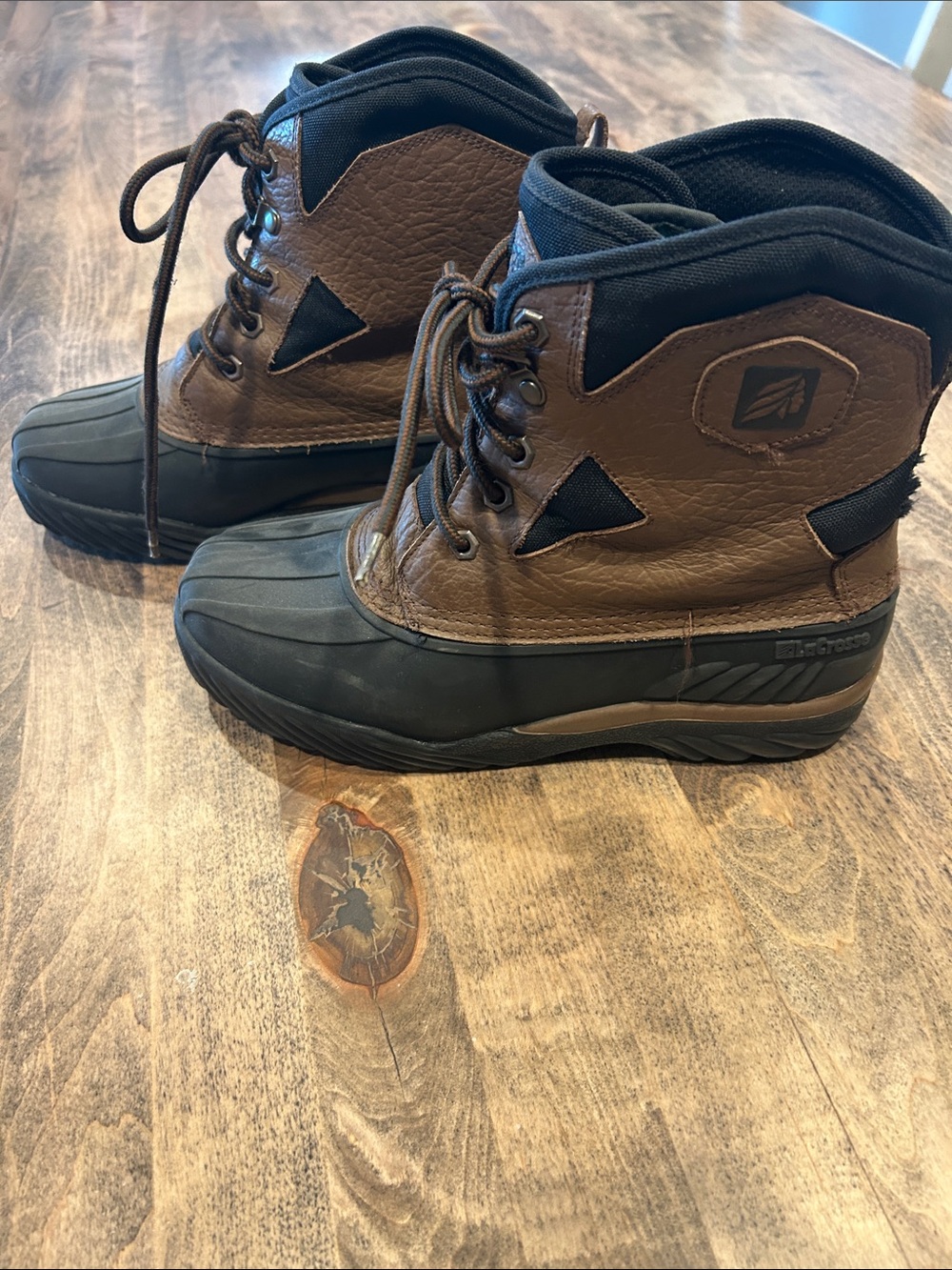 Women’s Brown and Black Waterproof Winter Boots - Lace-Up Comfort